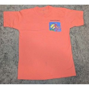 Vintage Panama City Beach Coral Single Stitch Tshirt Fish~Size M